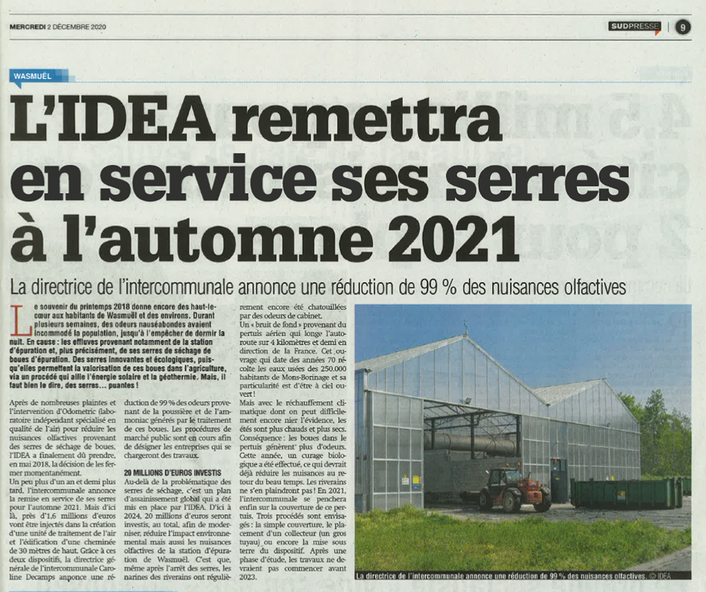 L'IDEA remettra en service ses serres à l'automne 2021